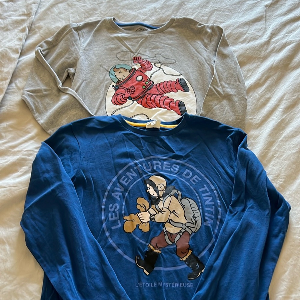 Boy - 2 X Tintin T-shirts - 12yo